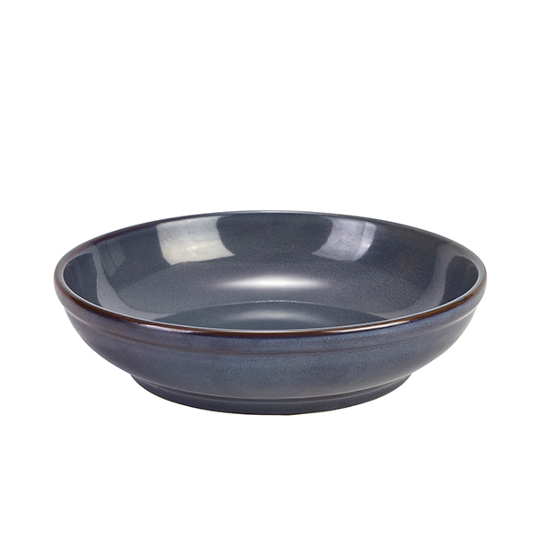 GENWARE | RUSTIC STONEWARE BLUE COUPE BOWL 23CM X 6 | CB-BL23