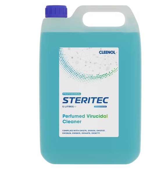CLEENOL | STERITEC PERFUMED VIRUCIDAL CLEANER CONCENTRATE X 5 LTR | STE-PVC-CON-2X5
