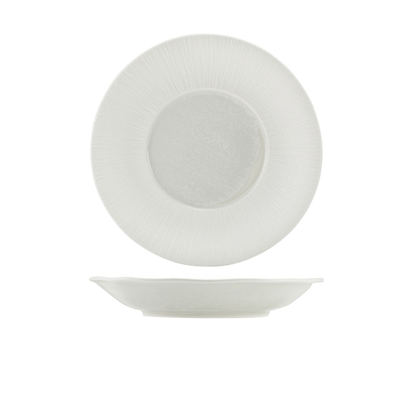 GENWARE | INCISE PORCELAIN LUCINE DEEP WINGED PLATE 26CM X 6 | WDP-PLC26