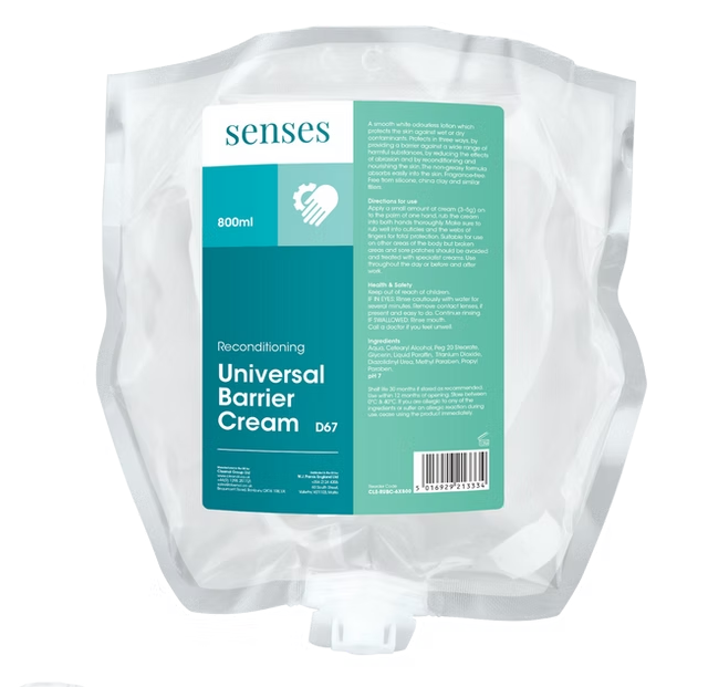 CLEENOL | SENSES RECONDITIONING UNIVERSAL BARRIER CREAM 6 X 800ML | CLE-RUBC-6X800