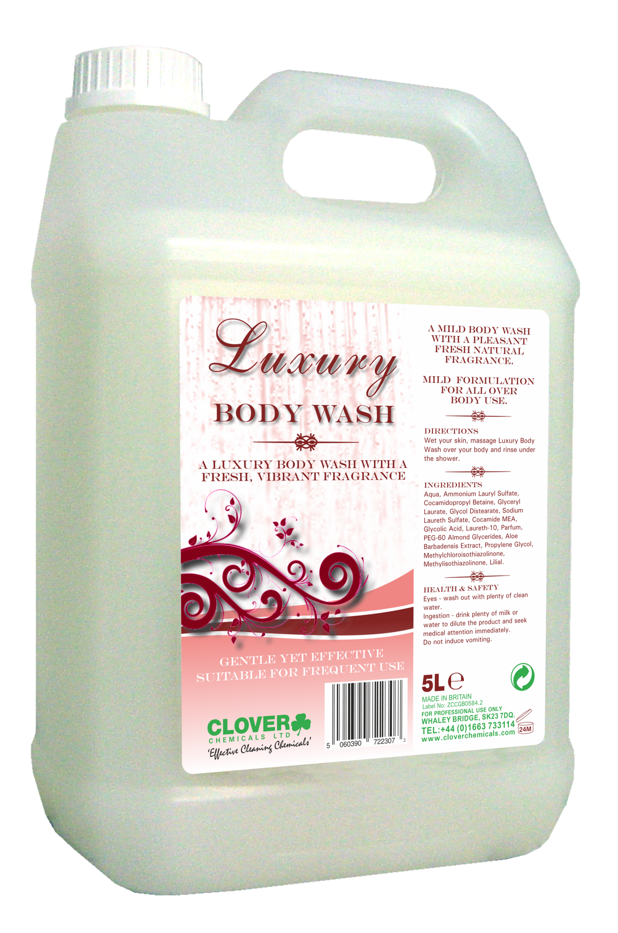 CLOVER (CHRISTEYNS) | 454  LUXURY BODY WASH X 5LTR | 454