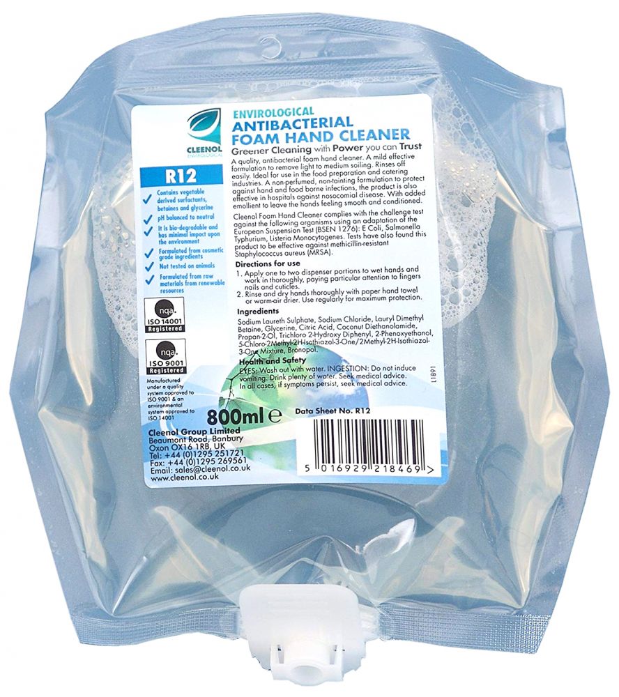 CLEENOL | SENSES ANTIBACTERIAL FOAM HAND CLEANER 3 X 800 ML | 74123 | 74123