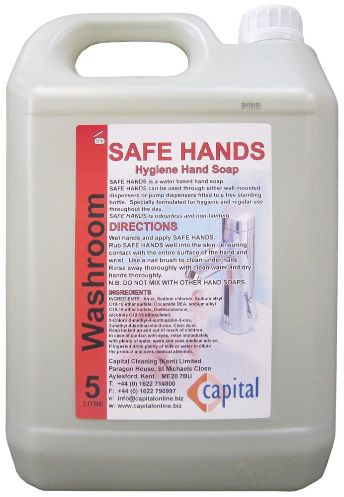 CAPITAL | SAFE HANDS SANITISER HAND SOAP X 5 LTR