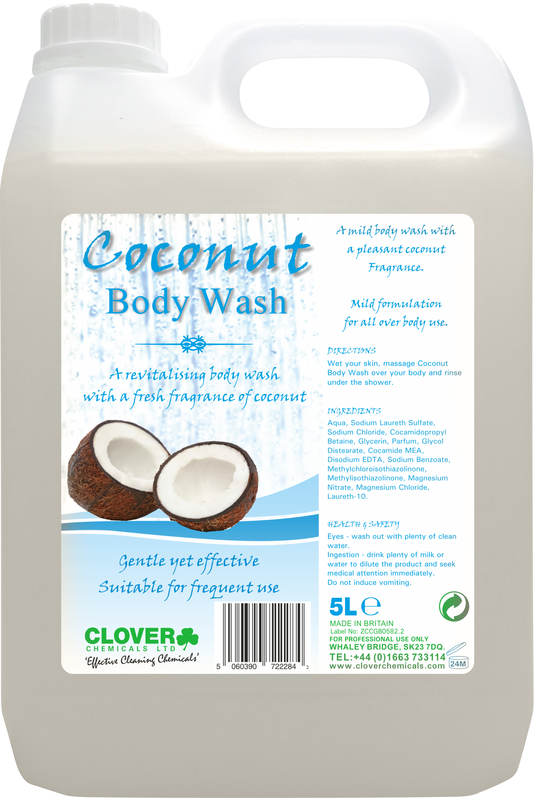 CLOVER (CHRISTEYNS) | 453 COCONUT BODY WASH X 5 LTR | 453