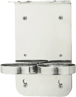 THE SCOTTISH FINE SOAP COMPANY | CHROME DOUBLE 300ML WALL MOUNTED BOTTLE HOLDER | 834.06