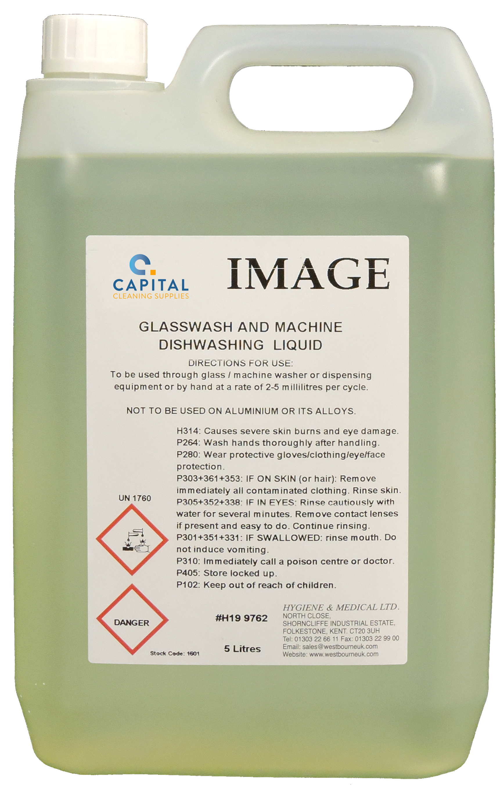 CAPITAL | IMAGE AUTO GLASS/DISHWASHER MACHINE LIQUID X 5LTR
