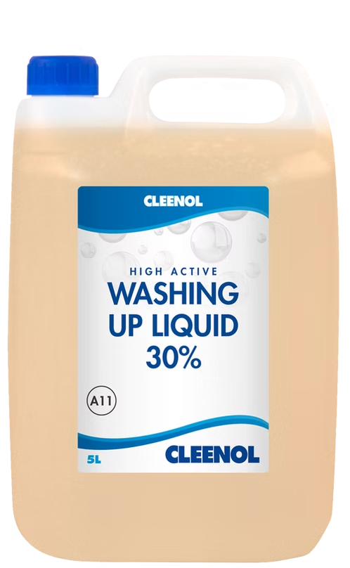 CLEENOL | CLEENOL HIGH ACTIVE WASHING UP LIQUID 30% X 5 LTR | 02150
