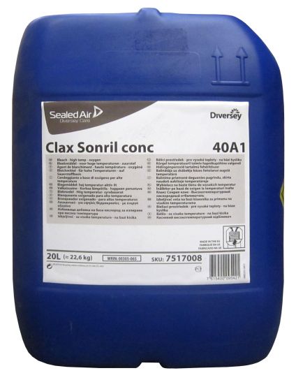 DIVERSEY PROFESSIONAL |  40A1 CLAX SONRIL CONCENTRATED BLEACH X 20 LTR | 7517008