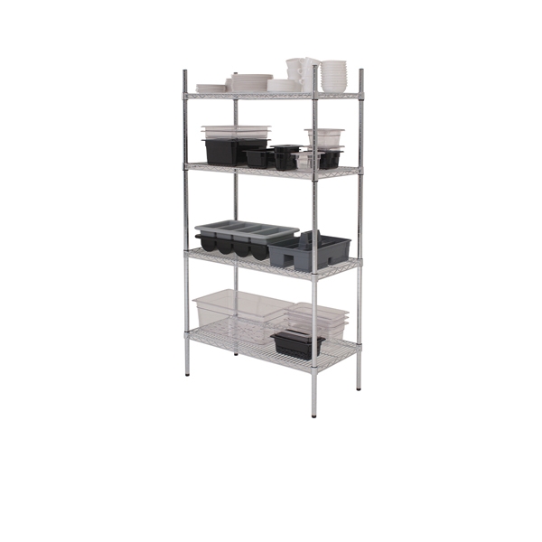 GENWARE | 4 TIER WIRE RACKING 122 X 45 X 183CM | 222-4818