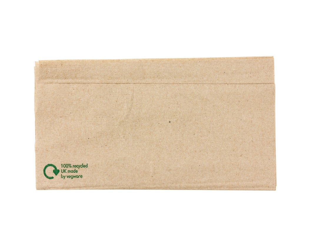 VEGWARE | 2 FOLD UNBLEACHED LUNCHEON NAPKIN 1 PLY 33CM X 2000