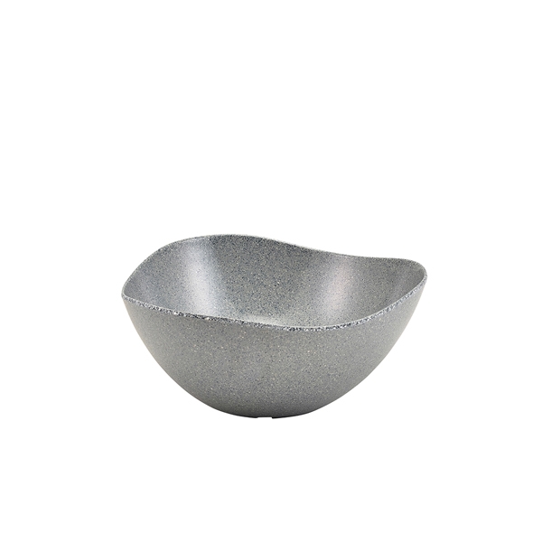GENWARE |  GREY GRANITE MELAMINE TRIANGULAR BUFFET BOWL 28 CM | MELTRB-28G