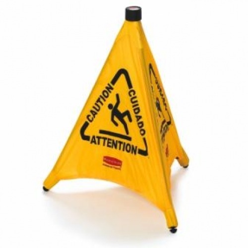 RUBBERMAID | POP UP 50CM MULTI LINGUAL CAUTION CONE | FG9S0000YEL