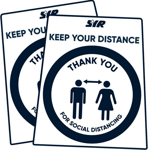SYR | SOCIAL DISTANCE ADHESIVE LABEL FOR SIGNS | S0358000