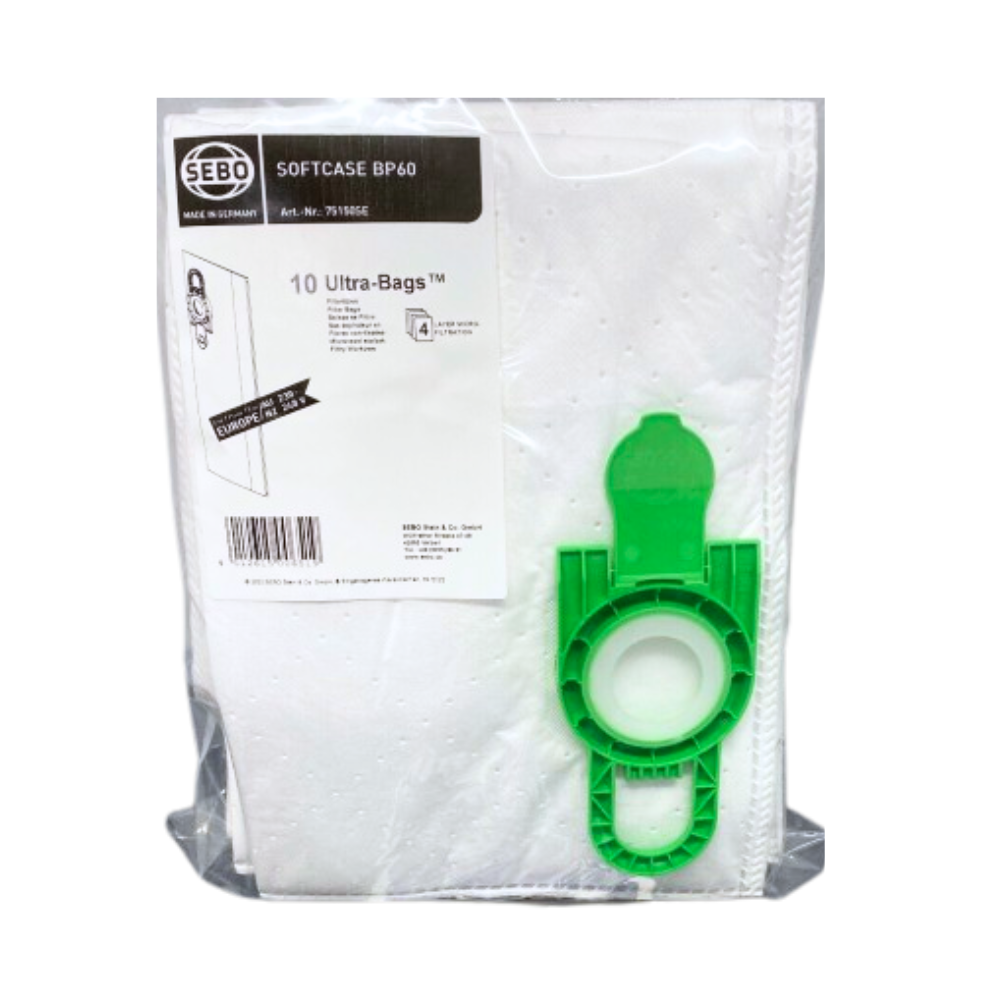 SEBO BP60 VACUUM BAGS X 10