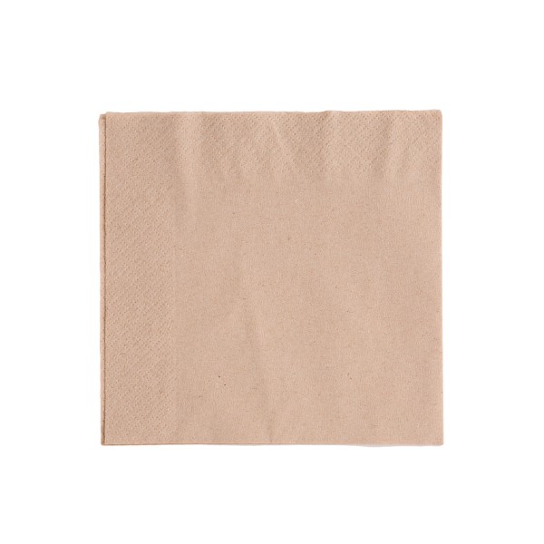VEGWARE | 4 FOLD UNBLEACHED LUNCHEON NAPKIN 2 PLY 33CM X 2000