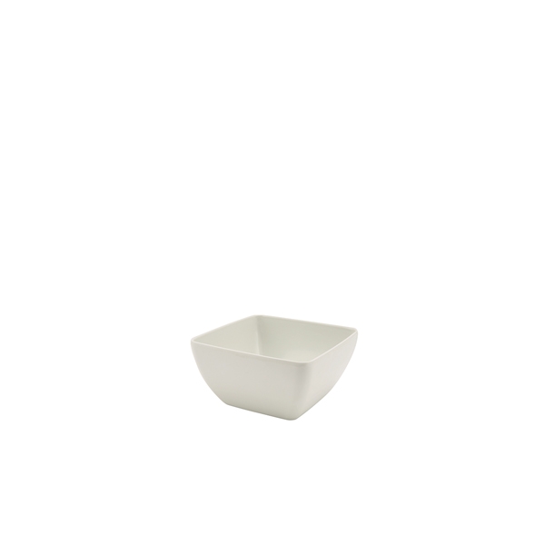 GENWARE |  WHITE MELAMINE CURVED SQUARE BOWL 10.5 CM | MELSQB-10
