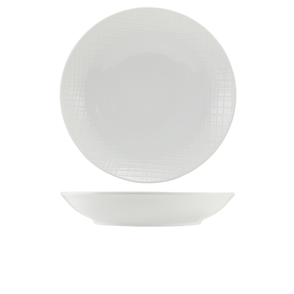 GENWARE | INCISE PORCELAIN LAVARA COUPE BOWL 25.5CM X 4 | CB-ILV25