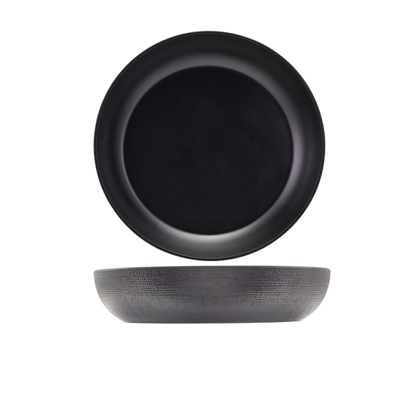 GENWARE | MELAMINE BLACK JUTE BUFFET BOWL 35 X 7.5CM | JT350902