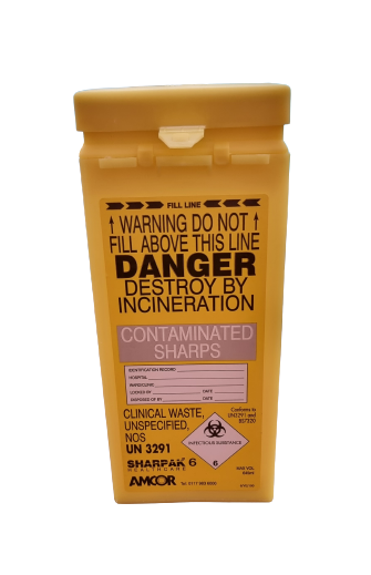 SAFETY FIRST AID | SHARPS BIN X 645ML | UN6 SHARPAK