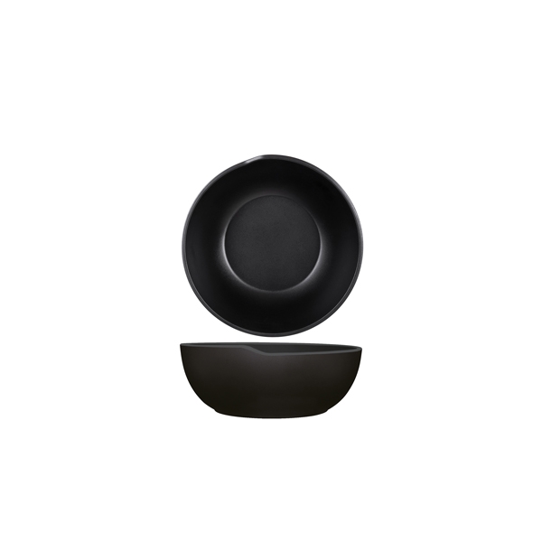 GENWARE | BLACK COPENHAGEN ROUND MELAMINE BOWL 20 X 7.5CM X 6 | CP200902