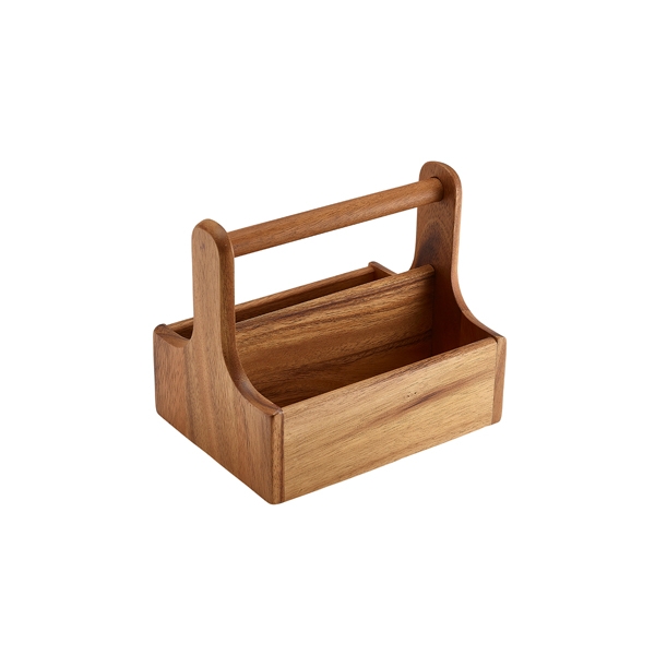 GENWARE | MEDIUM DARK WOOD TABLE CADDY | DWTC-M