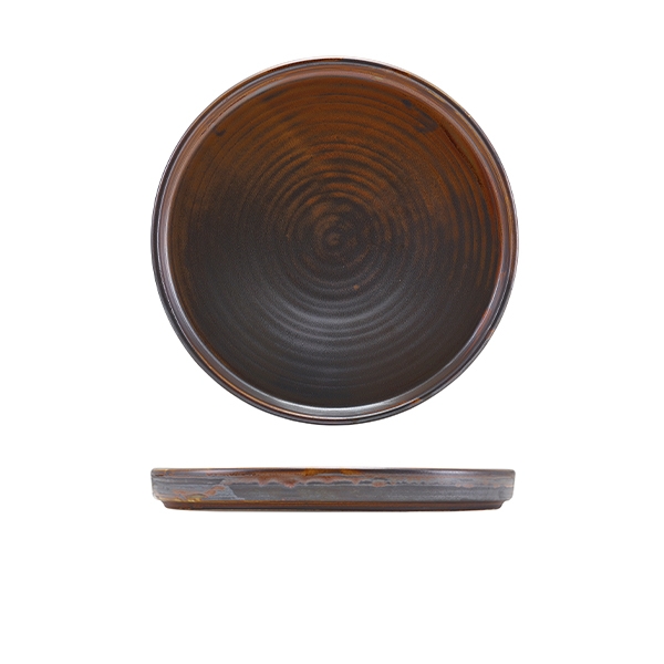 GENWARE | TERRA PORC RUSTIC COPPER LOW PRESENTATION PLATE 21CM X 6 | LP-PRC21