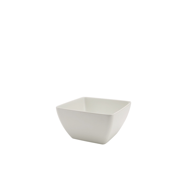 GENWARE | GENWARE WHITE MELAMINE CURVED SQUARE BOWL 19 CM | MELSQB-20