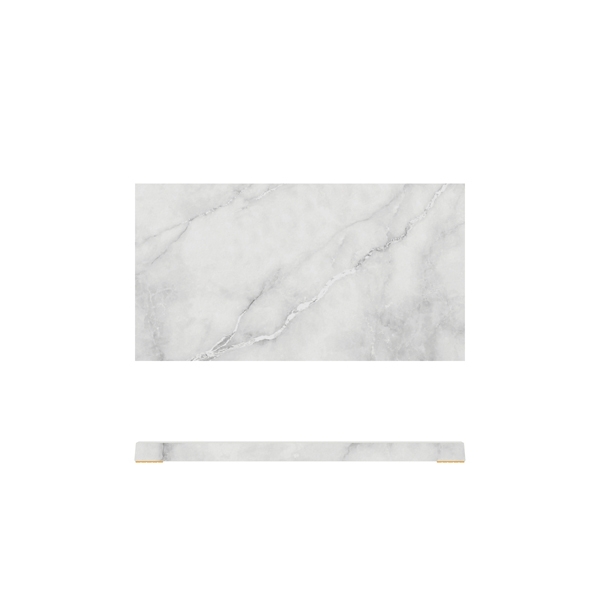 GENWARE | WHITE MARBLE AGRA MELAMINE GN 1/3 SLAB 32.5 X 17.6CM | AG130824