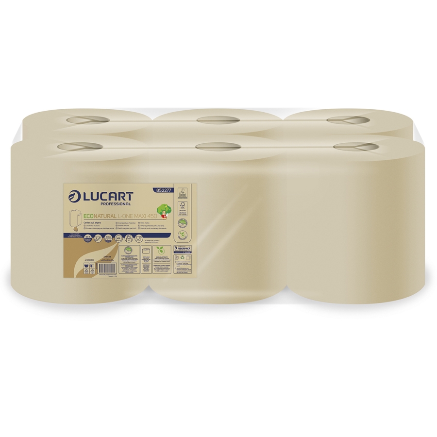 LUCART | ECONATURAL 2PLY L-ONE MAXI TOILET ROLL 163M X 6 | 852277