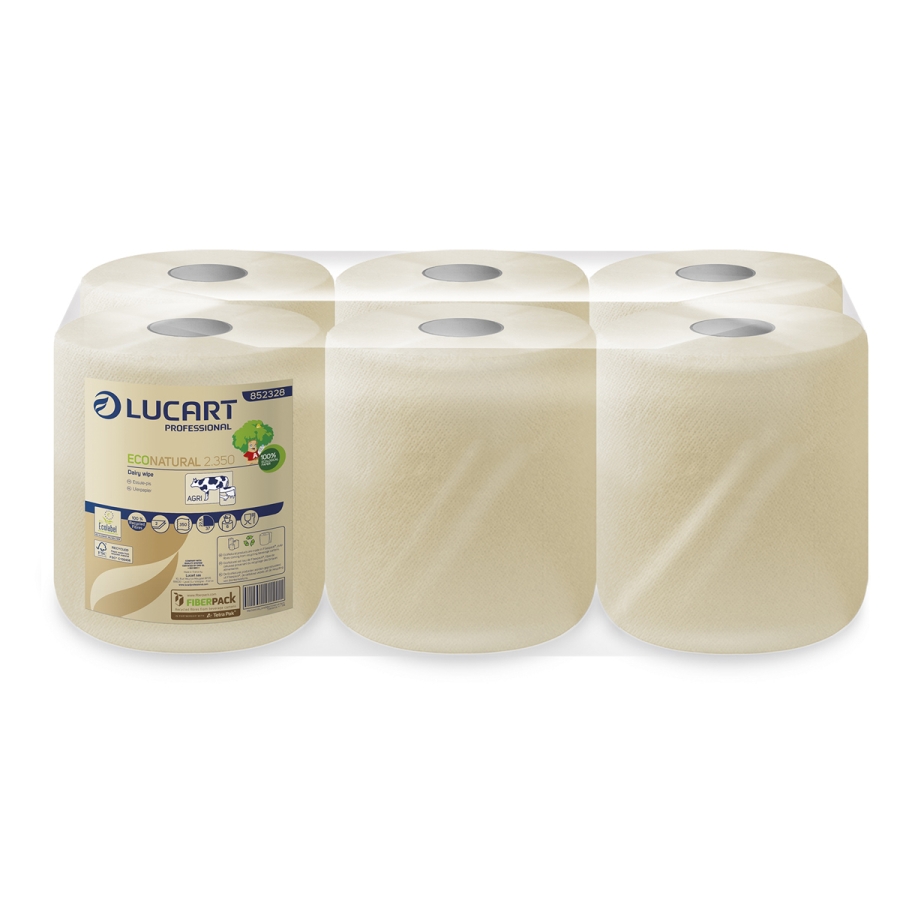LUCART | ECONATURAL 2PLY WIPER ROLL 6 X 133M | 852328