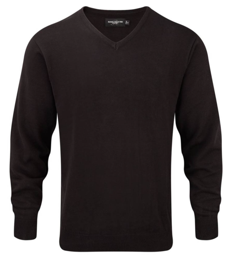 CAPITAL | V NECK TRUE KNIT SWEATER BLACK