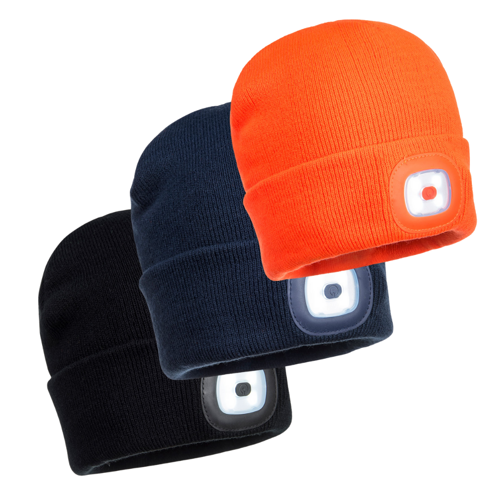 PORTWEST | BEANIE LED HEAD LIGHT USB RECHARGEABLE | B029