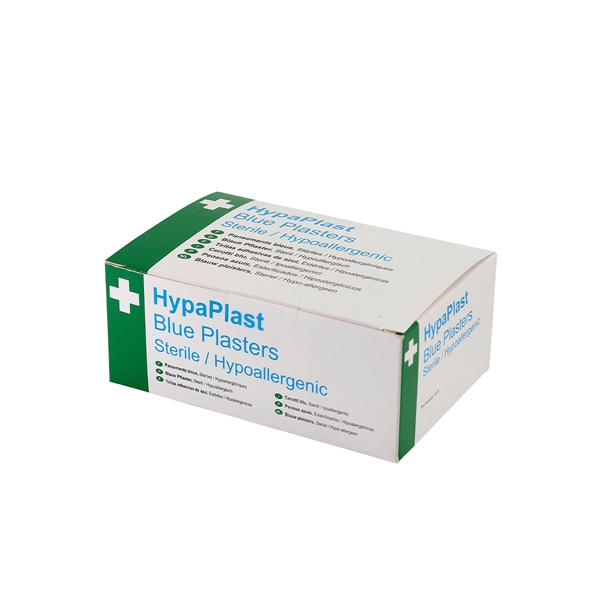 GENWARE | BLUE VISUALLY DETECTABLE PLASTERS ASSORTED X 100 | D6010