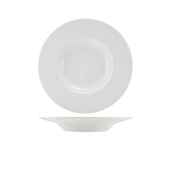 GENWARE | INCISE PORCELAIN LAVARA WINGED SOUP BOWL 24CM X 4 | WB-ILV24