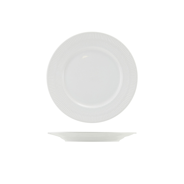 GENWARE | INCISE PORCELAIN SOLARA WINGED PLATE 20CM X 6 | WP-ISL20