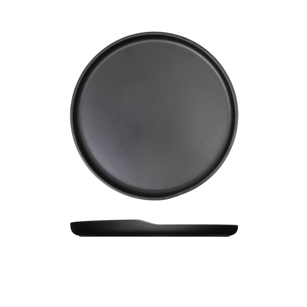 GENWARE | BLACK COPENHAGEN ROUND MELAMINE PLATE 28CM X 6 | CP282602