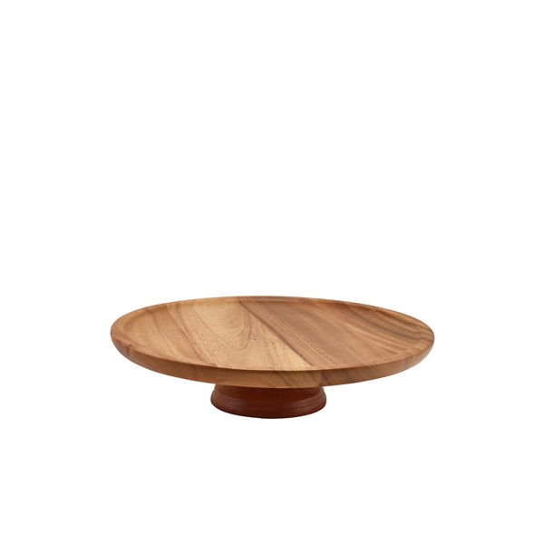 GENWARE | ACACIA WOOD CAKE STAND 33 X 8CM | WCS12-8