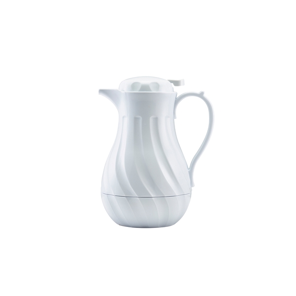 GENWARE |  INSULATED BEVERAGE SERVER, WHITE 1.2 LTR / 40 OZ | 9708