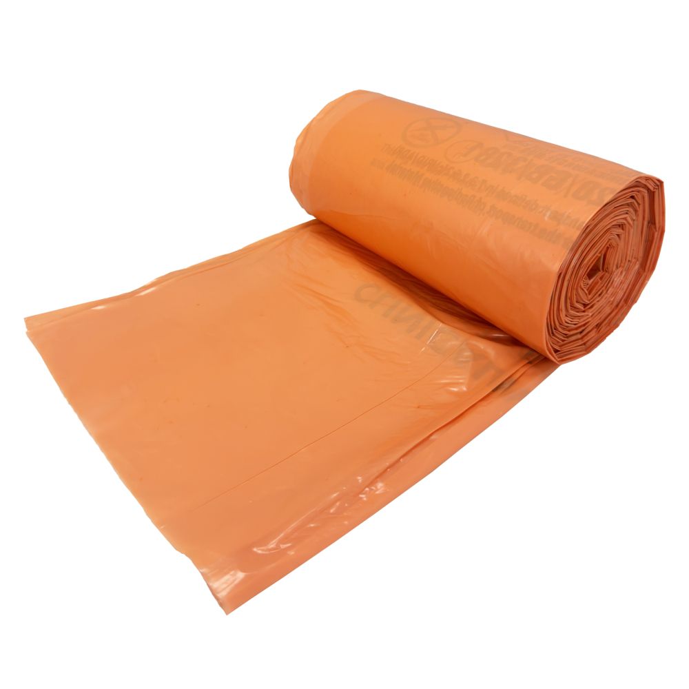 POLYCO HEALTHLINE | ORANGE CLINICAL WASTE SACKS 20L X 500 | AT50/CWMD2