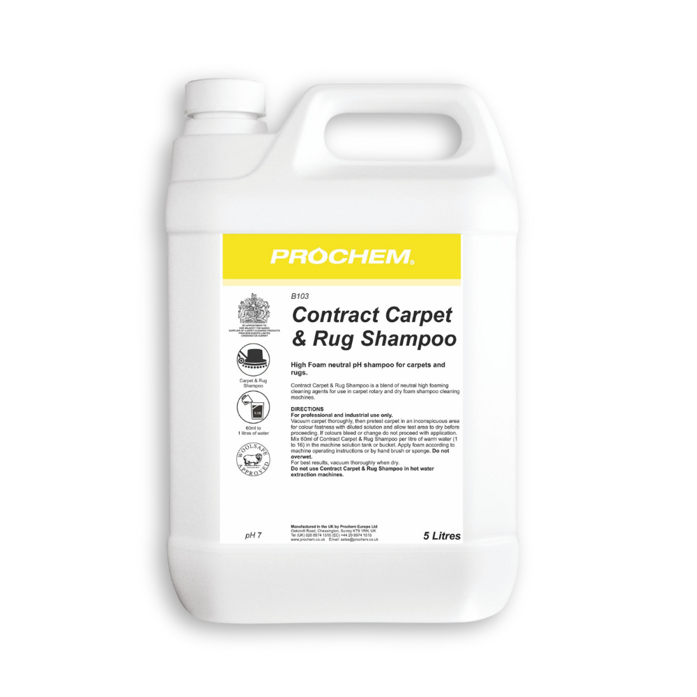 PROCHEM | CONTRACT CARPET & RUG SHAMPOO X 5LTR | B103