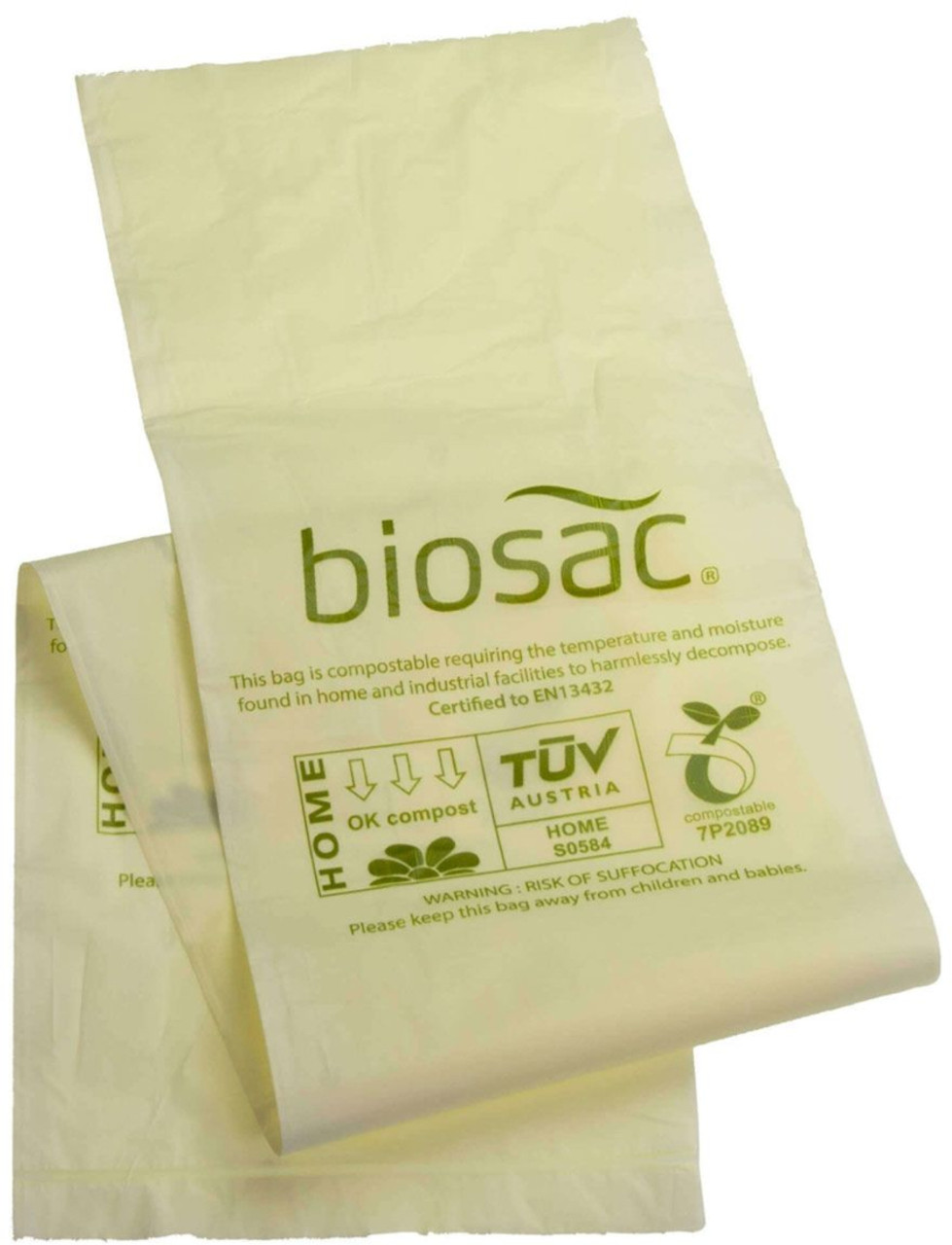 PMC | BIOSAC GREEN COMPOSTABLE BIN LINER 735 X 965MM 80 LTR X 400 | X304