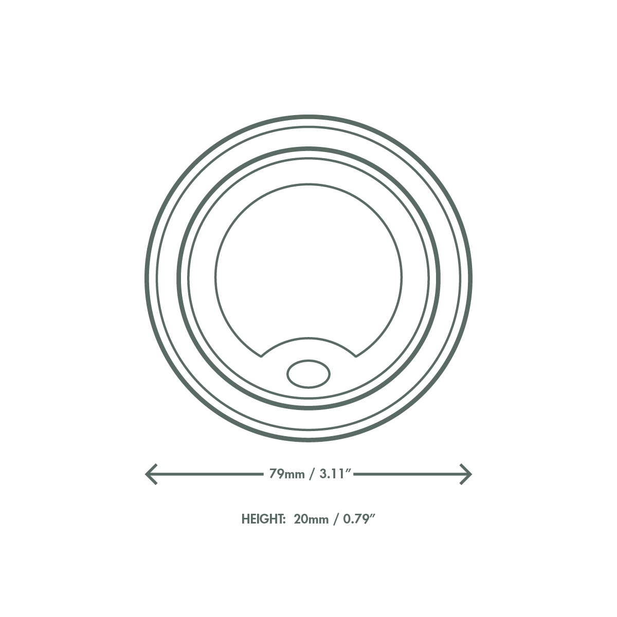 VEGWARE | 79-SERIES, MOULDED FIBRE HOT CUP LID X 1000 | BLID79