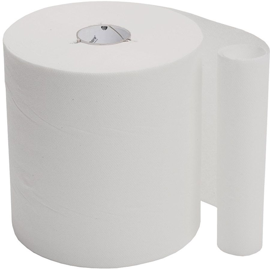NORTH SHORE |  1PLY WHITE EMBOSSED ROLL TOWEL 150M X 6 | RT3777NS