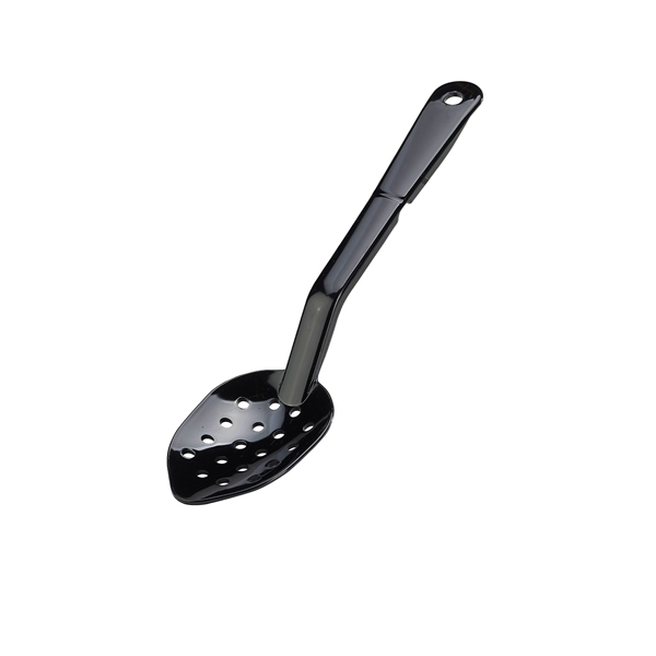 GENWARE |  BLACK PERFORATED SPOON 11" | 4411-03