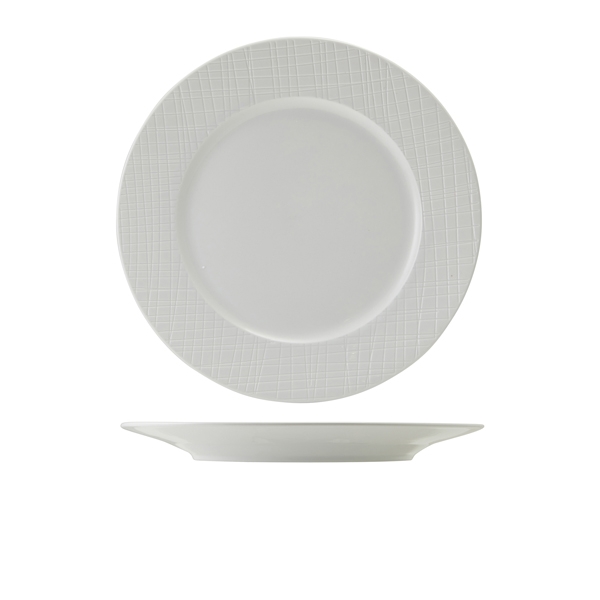 GENWARE | INCISE PORCELAIN LAVARA WINGED PLATE 27CM X 6 | WP-ILV27