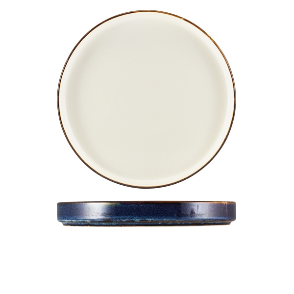 GENWARE | TERRA PORC AQUA BLUE TWO TONE PRESENTATION PLATE 26CM X 6 | PRT-PBL26