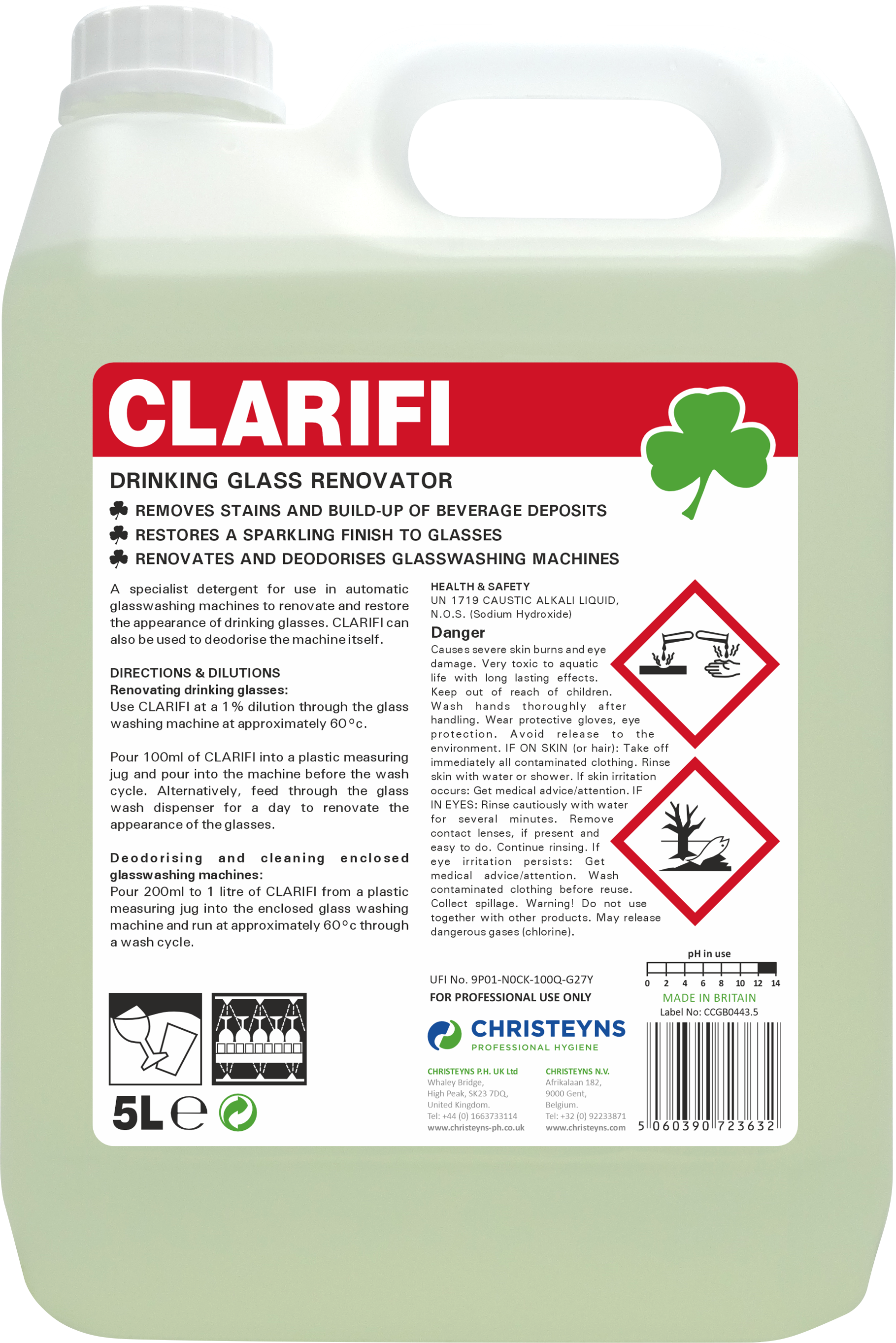 CHRISTEYNS (CLOVER) | 369 CLARIFI X 5 LTR | 369