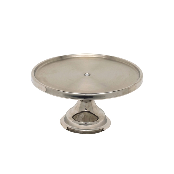 GENWARE |  STAINLESS STEEL CAKE STAND 13" DIA, 6.5" HIGH | CSHB