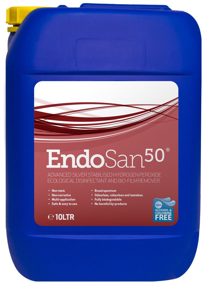 ENDO ENTERPRISES | ENDOSAN 50% SILVER STABILISED HYDROGEN PEROXIDE 10LTR | 20-50-010