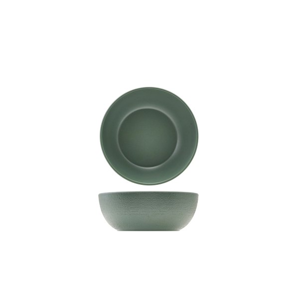 GENWARE | MELAMINE GREEN JUTE BUFFET BOWL 20 X 7.5CM | JT200967